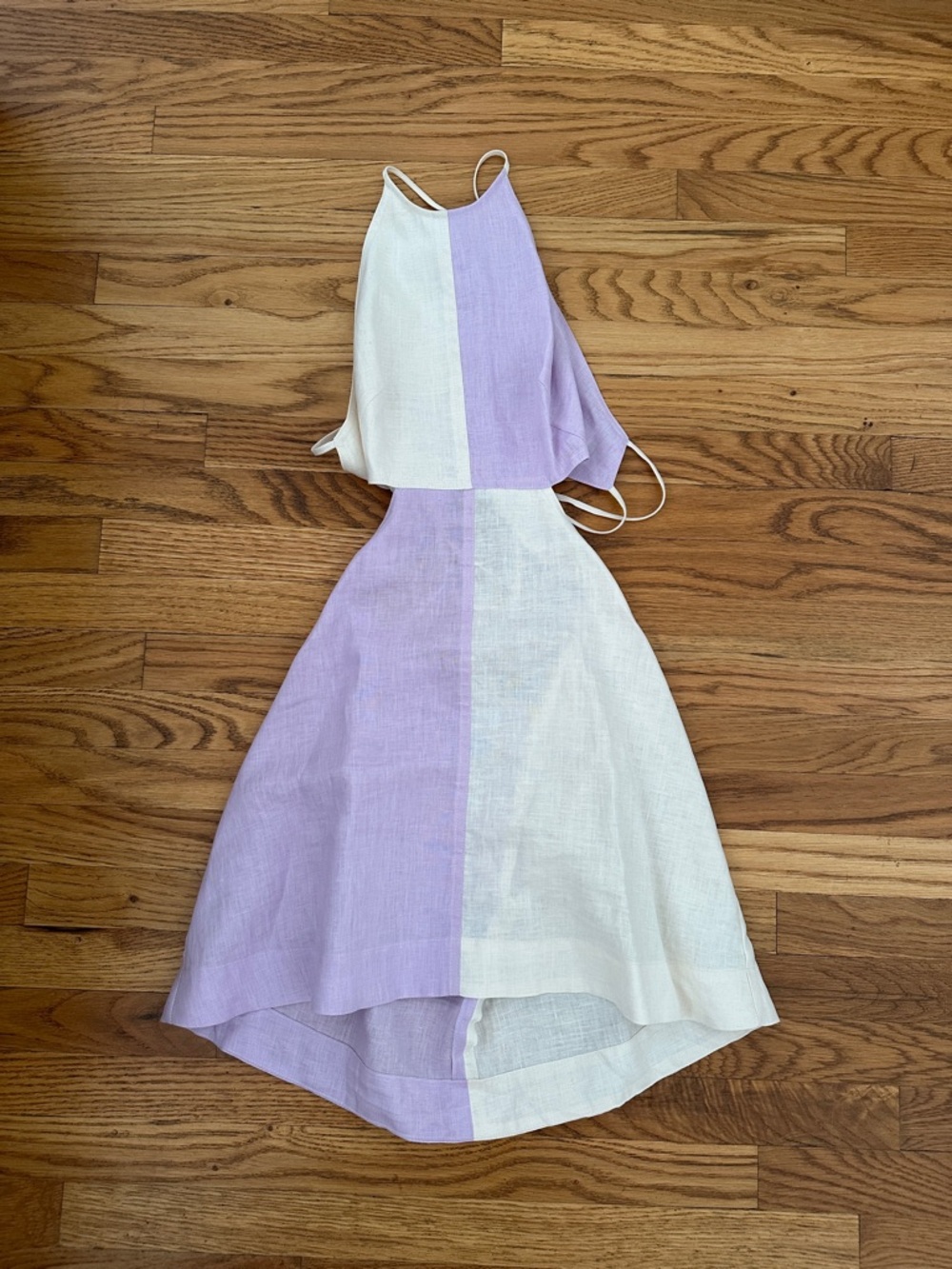 Matthew Bruch Tie Halter Mini Dress